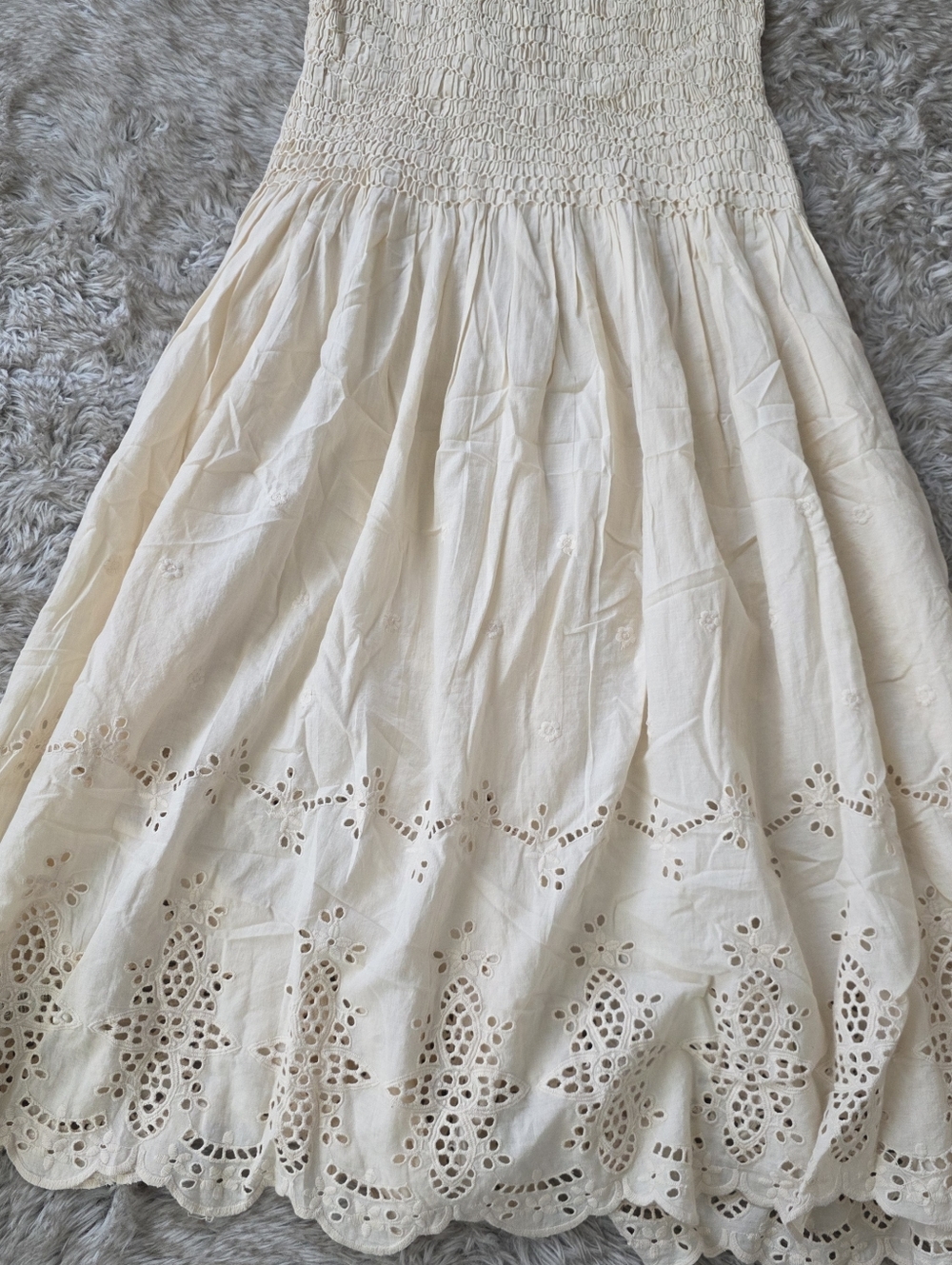 Free People Daphne Midi Dress Tea Combo Ivory Women's Size Medium‎ - Picture 11 of 14